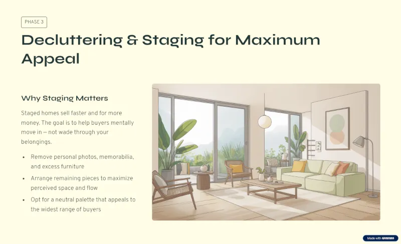 Decluttering and Staging for Maximum Appeal
