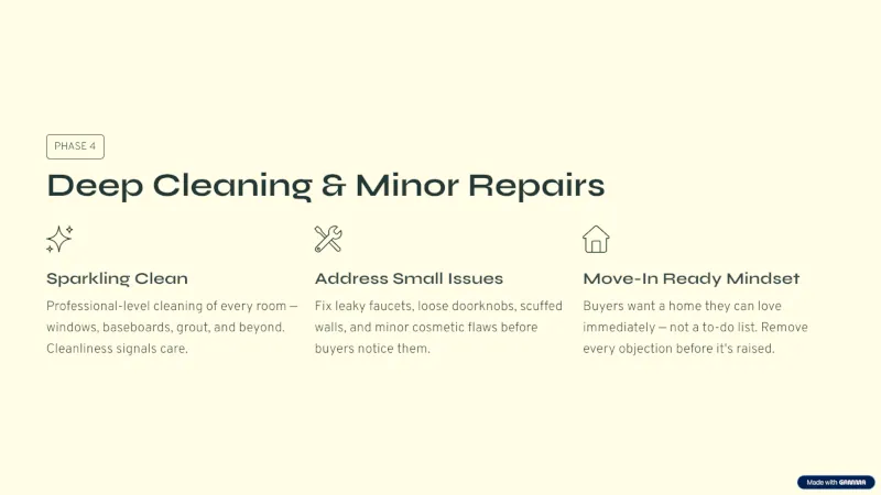 Deep Cleaning and Minor Repairs