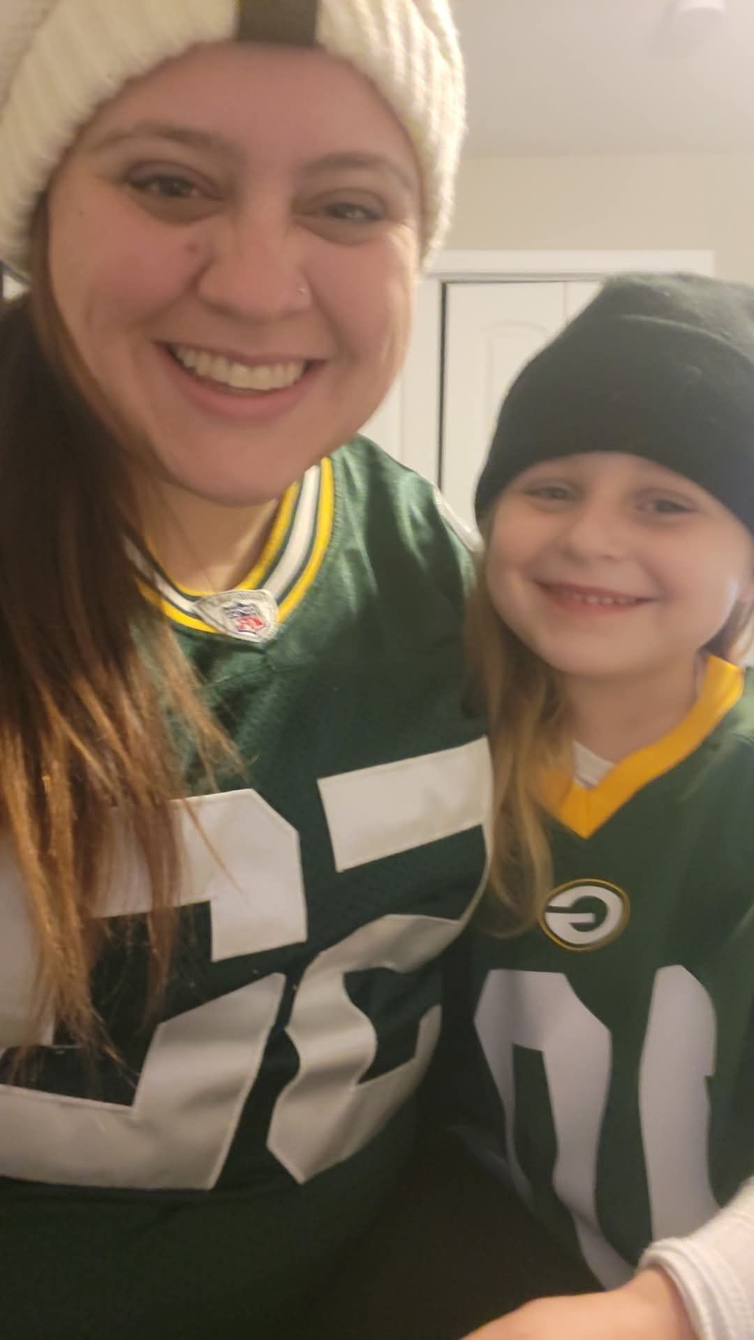 My daughter and I repping the Packers
